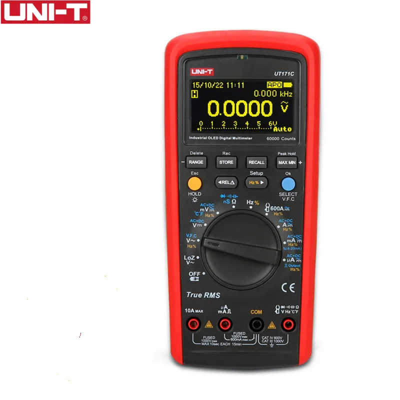 Uni-T UT171C Industrial True RMS Digital Multimeters Prijímanie/odporový tester