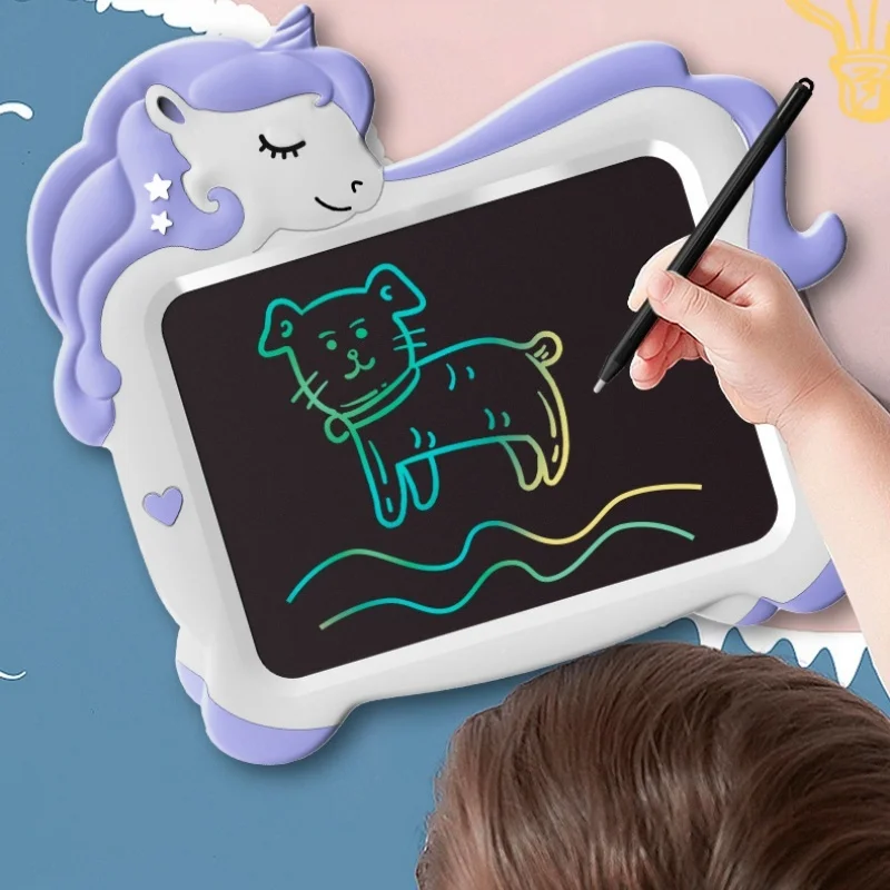 UNICORN Cartoon LCD rukopisná doska Deti deti graffiti farebná kreslenie doska na písanie dosky elektronická kreslenie