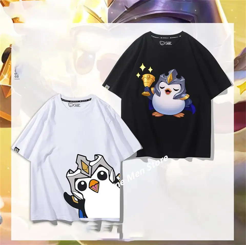 (Uniqlo) LOL League of Legends Genting Game perie tričko Summer Ženy Men s krátkym rukávom Čisté bavlnené páry tričko Tshirt Men Oblečenie