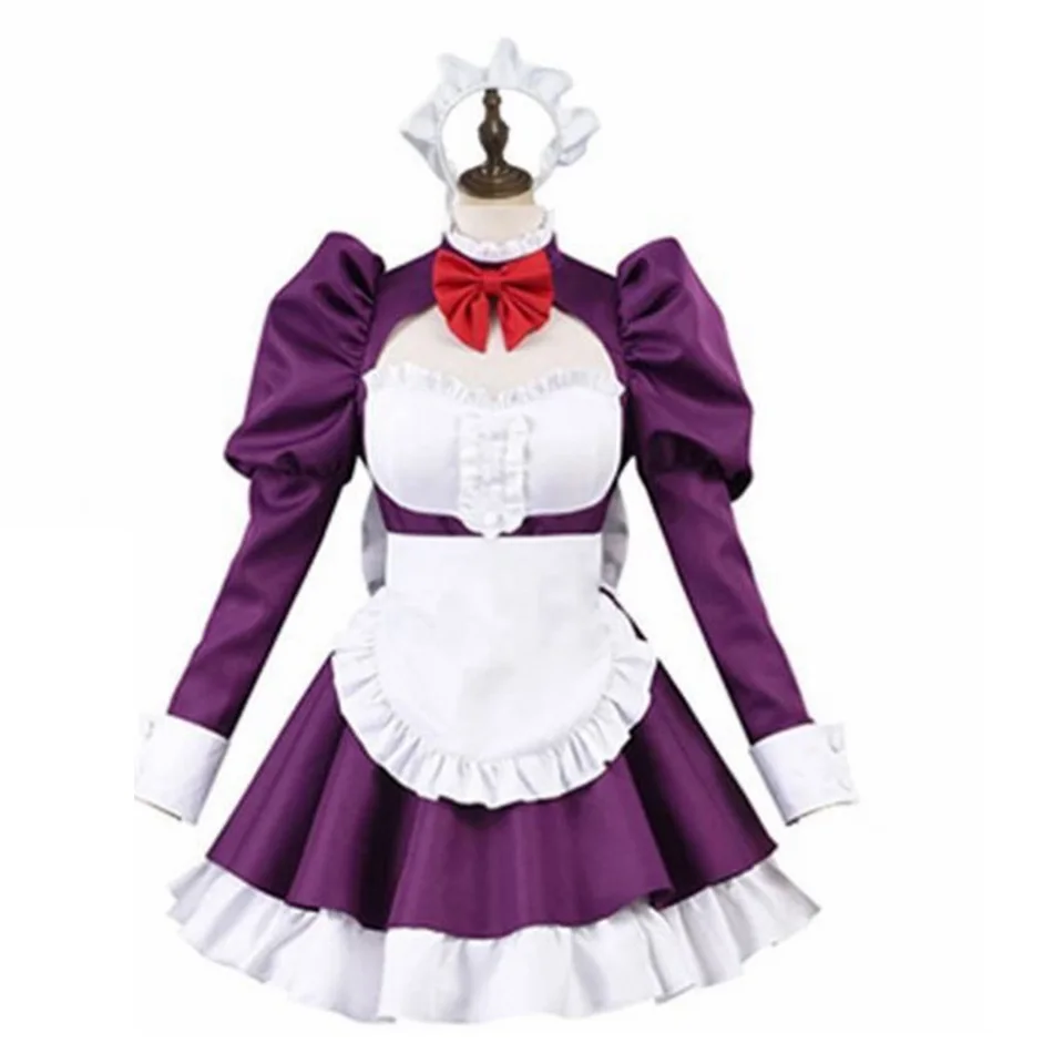 Unisex anime cos slúžka cosplay kostým Halloween vlastná veľkosť