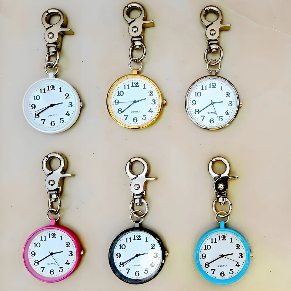 Unisex dámske pánske študenti sestra ošetrovateľka zavesenie kľúčových kľúčov kľúča kľúče prsteň fob vreckové hodinky hodinky