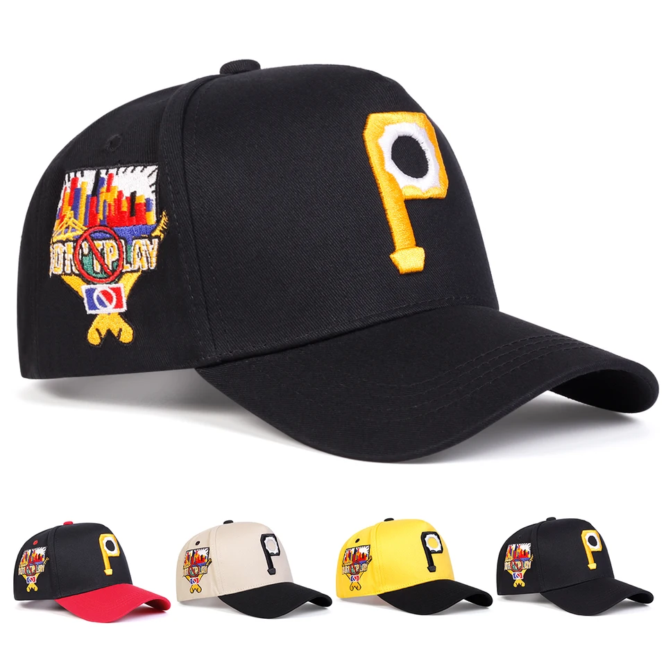 Unisex personalizovaný P Letter vyšíva baseball čiapky jar