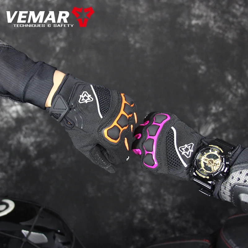 Unisex priedušné cyklistické motocyklové rukavice Štyri sezóny Muži a Lady Road Mountain Bike Long Finger Anti-Skid Enduro Moto