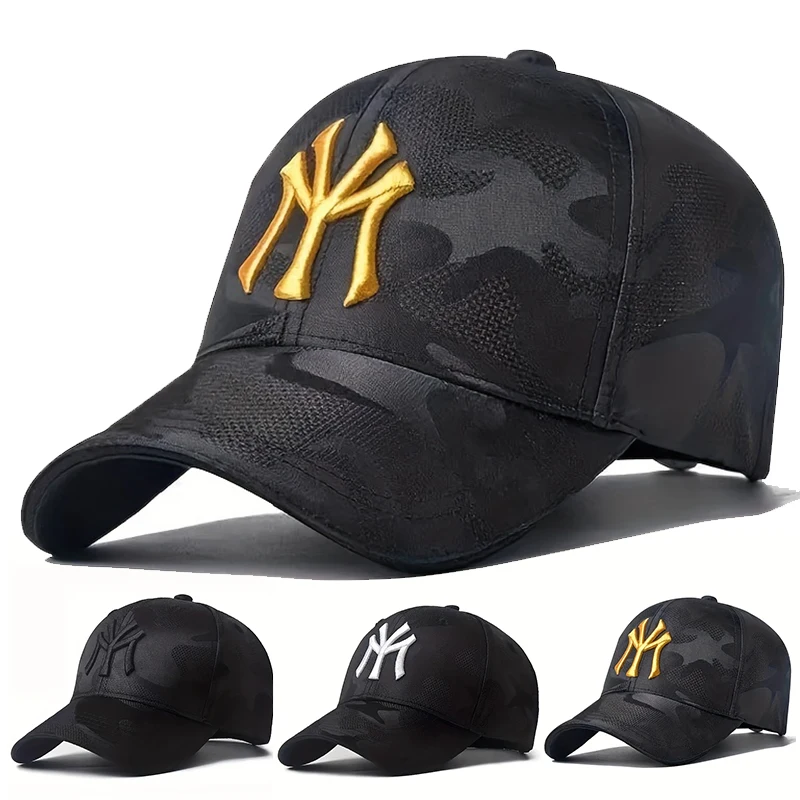 Unisex písmen o vyšívanie maskovania baseballových čiapkov