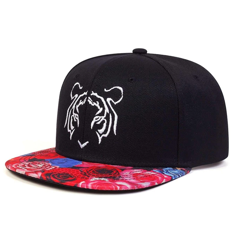 Unisex Tiger vyšíva hip-hop klobúky móda vonkajšie nastaviteľné neformálne baseballové čiapky s opaľovacím klobúkom