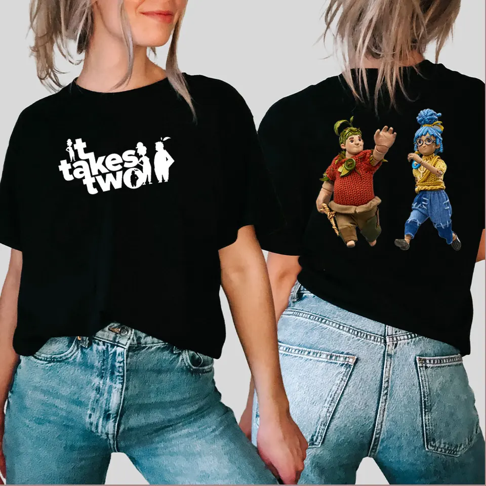 Unisex Trvá dve tričká Game Cval s krátkym rukávom Tee priateľka priateľka oblečenie kodi xiaomei manželka manžel