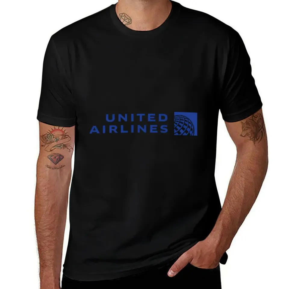 United Airlines Logo Tričko anime veci estetické oblečenie ťažké váhy ovocie z tričiek s tkalcami