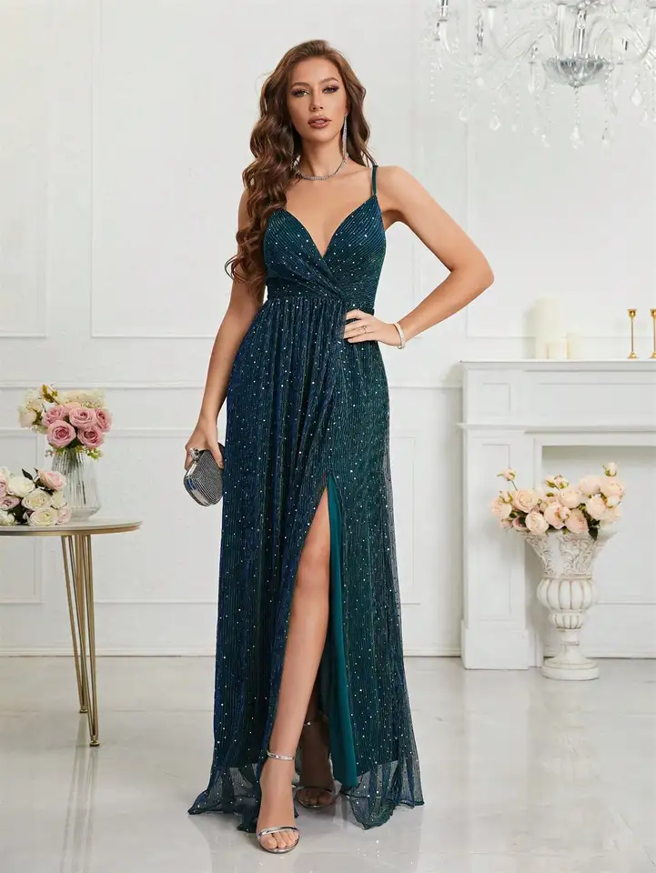 Unithorse V-NECK Elegantné družičky šaty pre ženy pre ženy