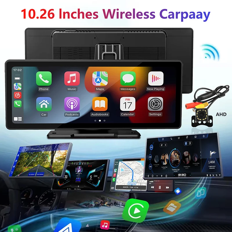 Universal 10,26 -palcový automobil Radio Multimedia WiFi Video prehrávač bezdrôtových CarPlay Android Auto pre Apple Android MP5 Player for Honda