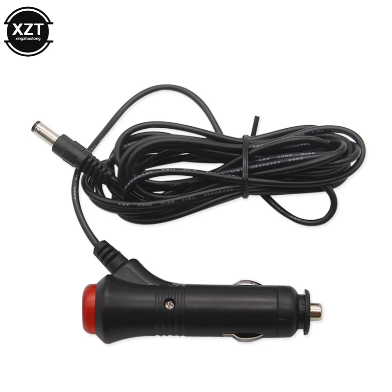 Universal 12V 24 V Cigaret Spater DC 2,1 x 5,5 mm Plug nabíjačku napájací kábel pre CAR GPS monitorový fotoaparát 3M Vodič kábla adaptéra