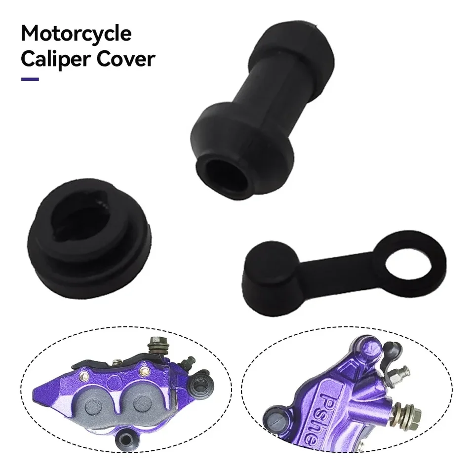 Universal 3ks Motorcycle Scooter Brake Horné spodné čerpadlo Strčiči Shot Tlmiče rukávy Prachové kryty Disk Vodotesné gumové čiapky