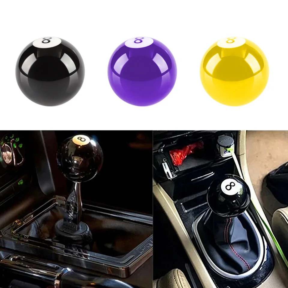Universal 5 Speed ​​Resin Car Acryl Gear Shift Gomb Billiardy 8 pre M8 M10 M11 M12 Headball Shifter Head Stick Lever