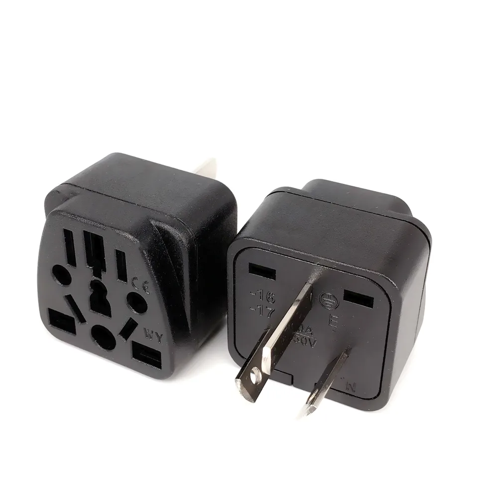 Universal Black Copper 10A 250V EÚ USA UK Japonsko Japonsko Švajčiarske Nemecko Francúzsko do Číny, Austrália, Nový Zéland Adapter Plug Type I Plug