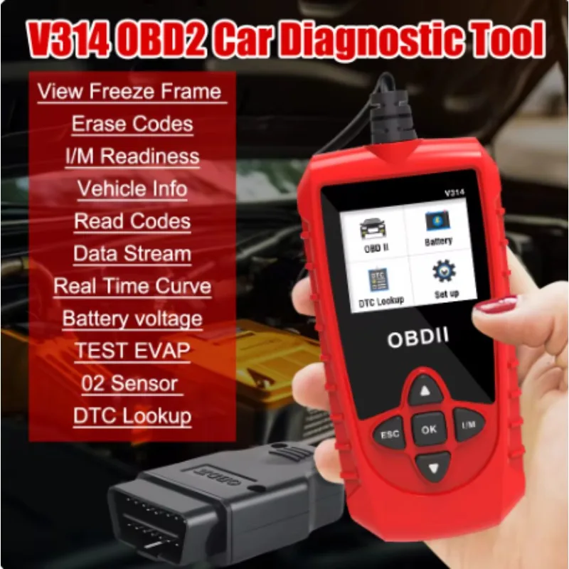Universal CAR OBDII snímač Automotive Diagnostický nástroj Na palube detekcie detekcie karty Automobilový detektor V314