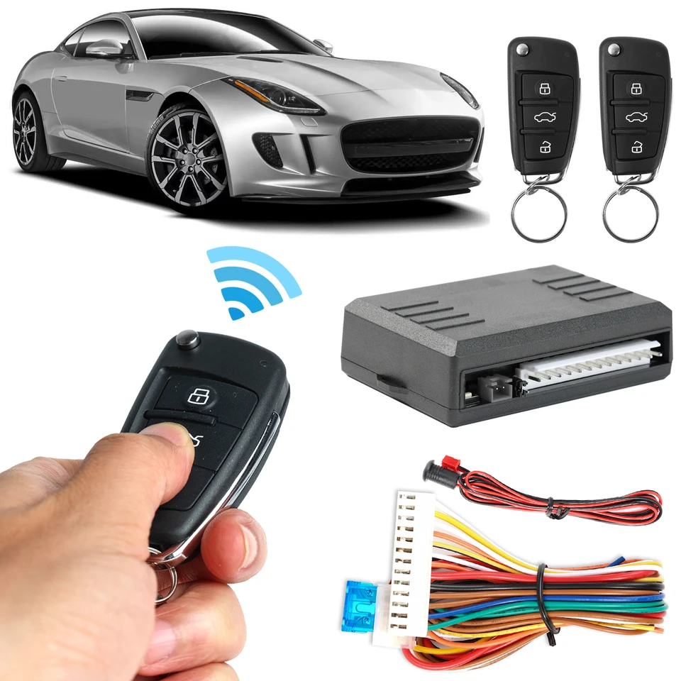 Universal Car Remote Central Central Kit Dvery Lock Locking Vozidlo bezkľúčové vstupné systémové dvere bezpečnostné ovládacie prvky Klávesový kľúče Kláves