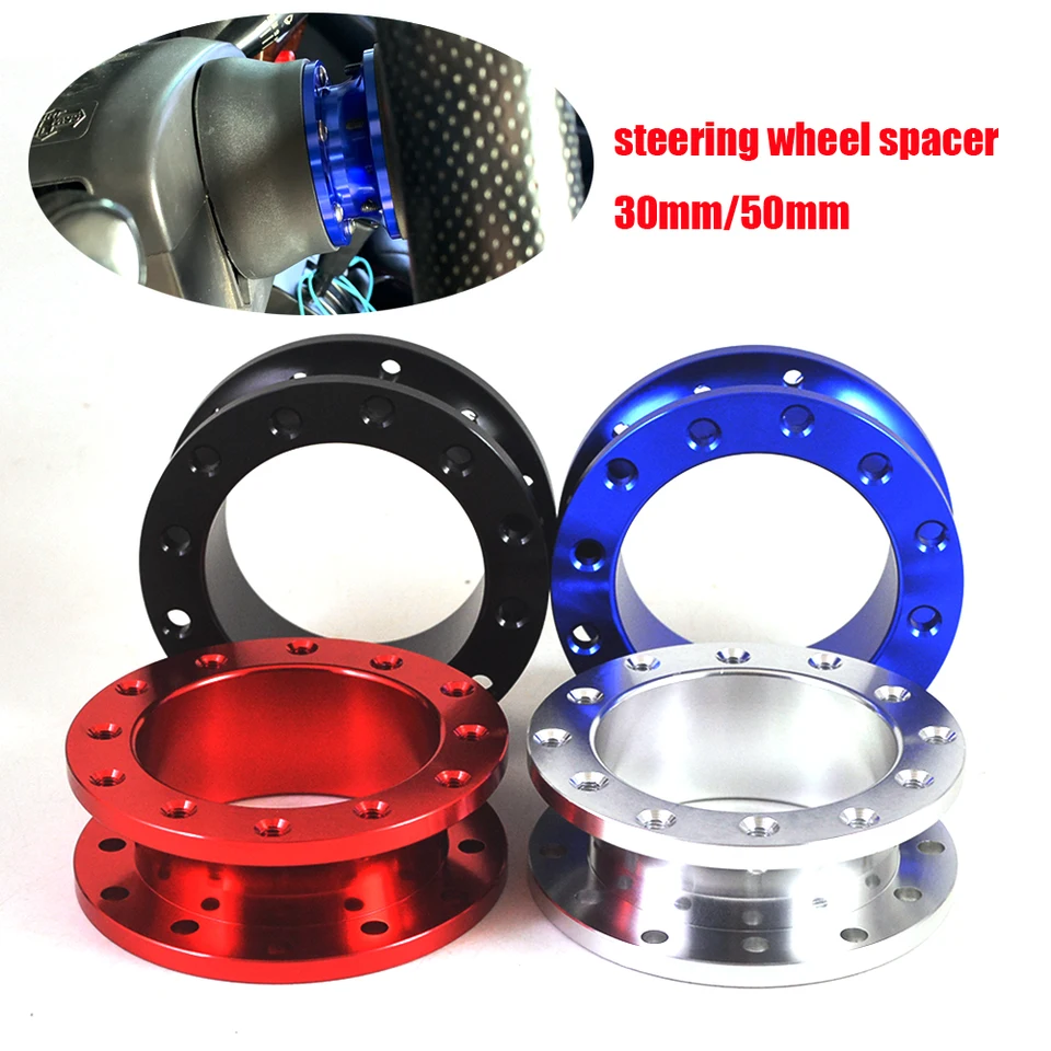 Universal CNC hliníková zliatina 30 mm 50 mm ladenie automobilu Racing Športový volant Hub Spacer Boss Kit Adapter