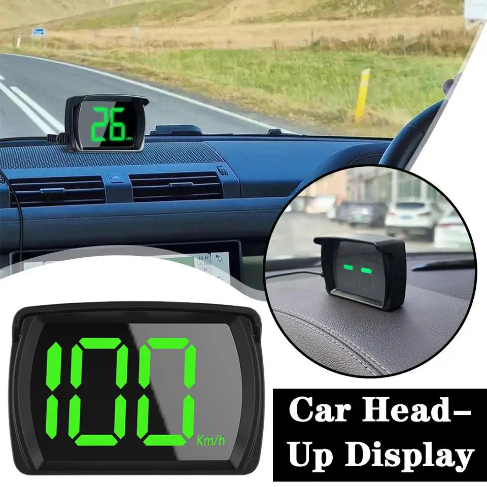 Universal Digital GPS rýchlomer HD LCD Display Smart Digital Speed ​​Meter Plug a Hrajte veľké písmo pre všetky autá autobusy Trucks E2E7