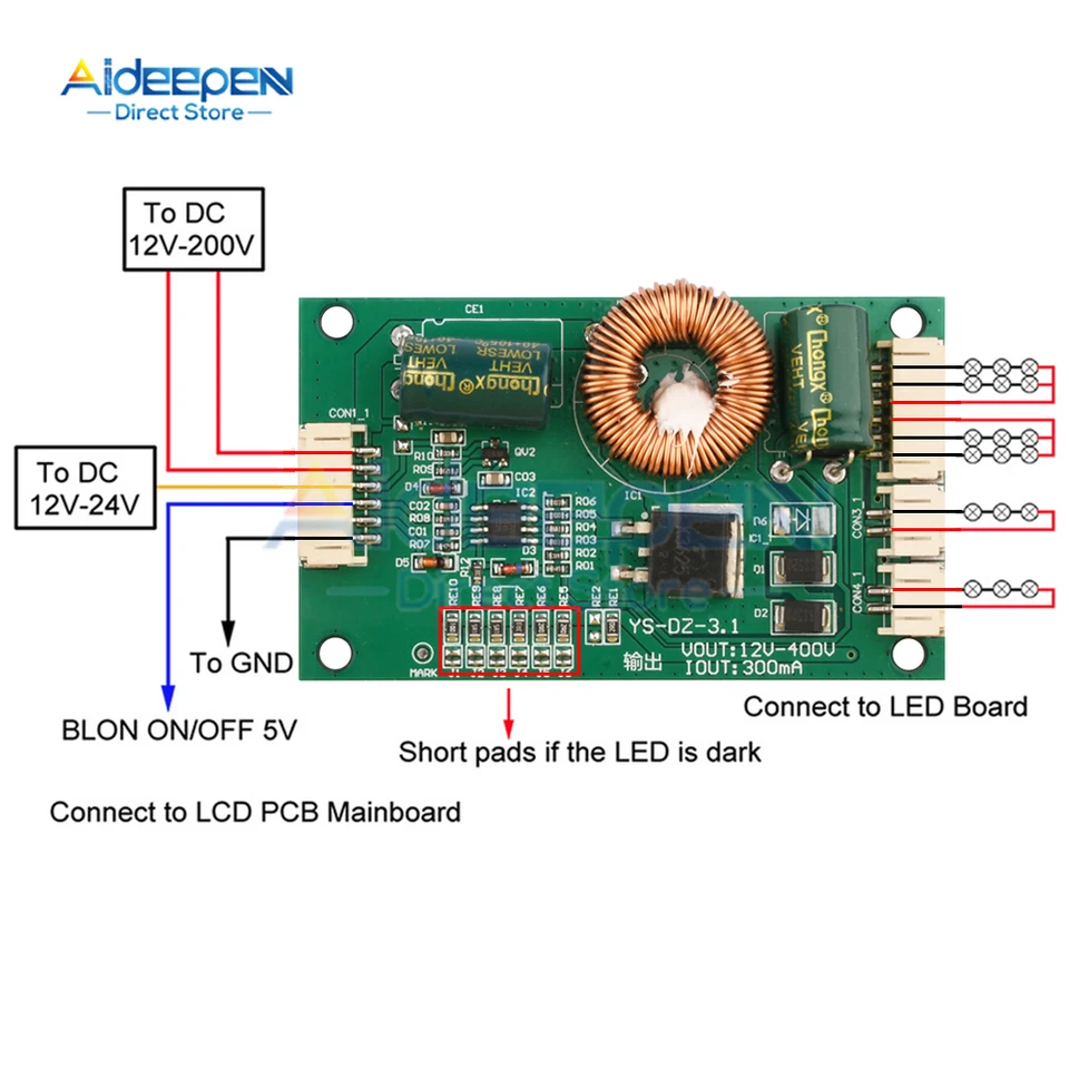 Universal LED LCD LCD TV podsvietená modul ovládač LED Inverter Board 14-65 palcov