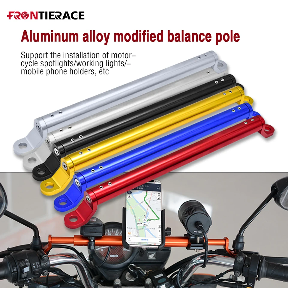 Universal Motocycle Runding 37 mm zrkadlové hliníkové zliatiny Rukoväť rukoväte pre mobilné telefónne pracovné držiak svetla
