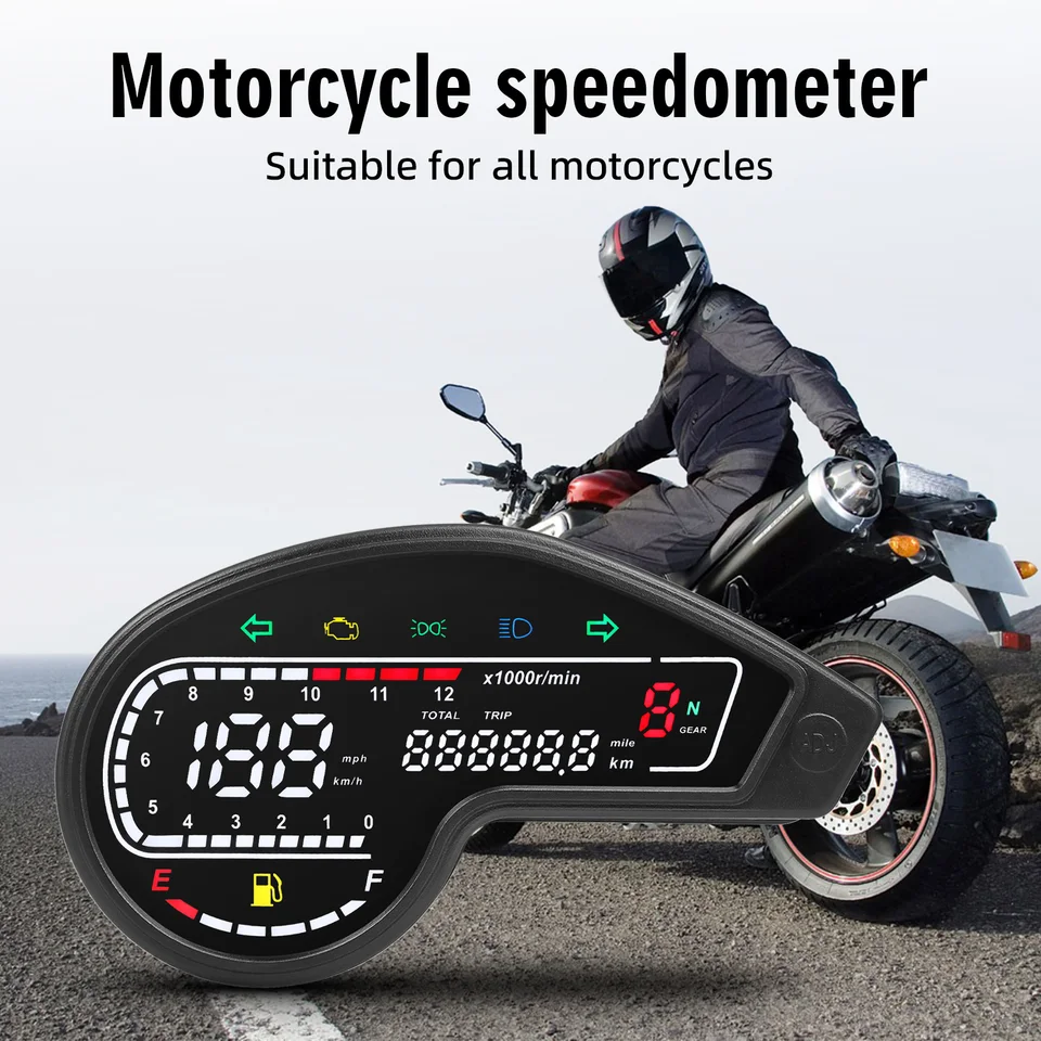 Universal Motorcycle Schadometer digitálny LED počítadlo Olubometra Tachometer Dashboard Panel pre Honda NXR150 NXR125 BROS