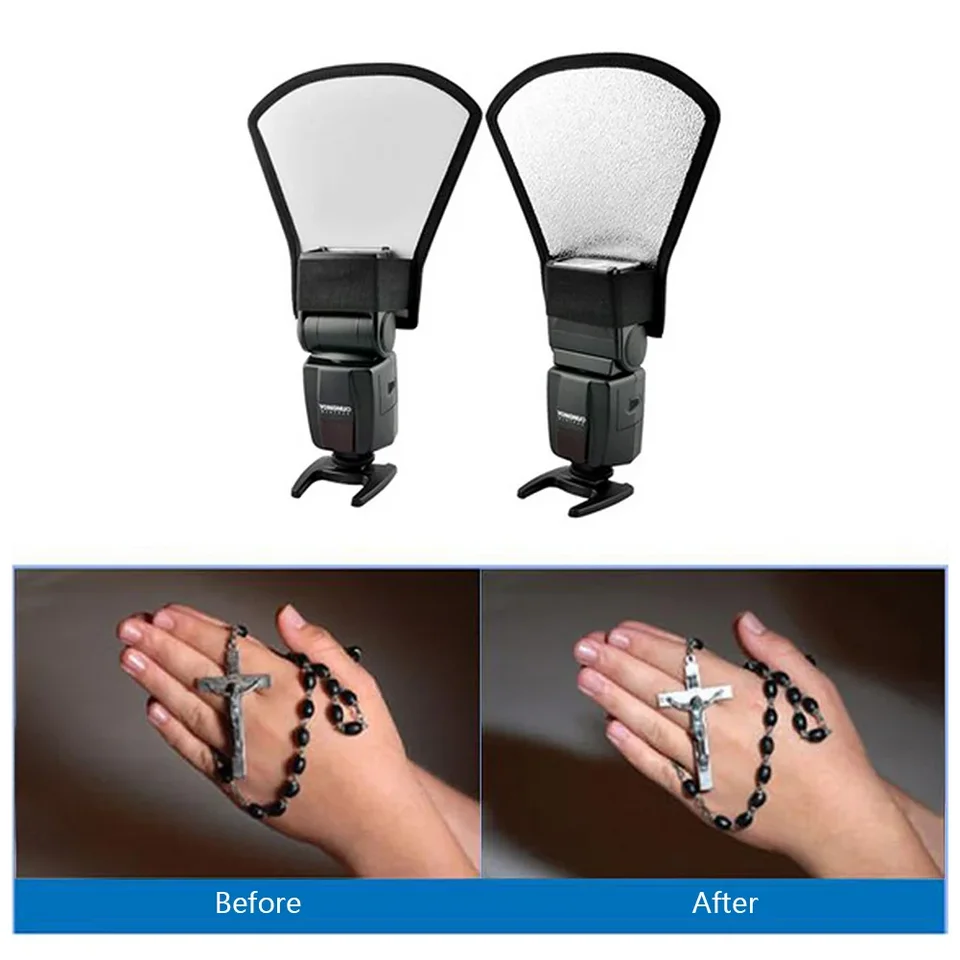 Universal Softbox Flash odrazy reflektor Difuser Softbox Fotoapare Accessories Silver White for Canon Nikon Camera Photo Studio