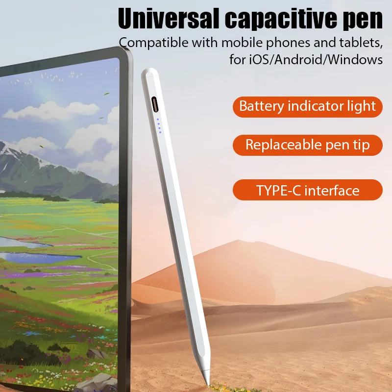 Universal Stylus Pen pre Android/iOS/Windows Touch Screen Capacitive Pen Nabíjateľné nakloniteľné pero iPad pero pre tablet telefónu