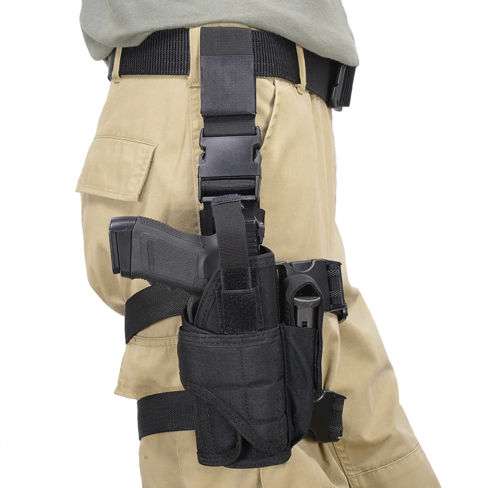 Universal taktical Drop Leg Stehner Gun Polster Lov vojenský airsoft glock zbraň puzdro na pravú ruku pištoľ pištole pištoľ