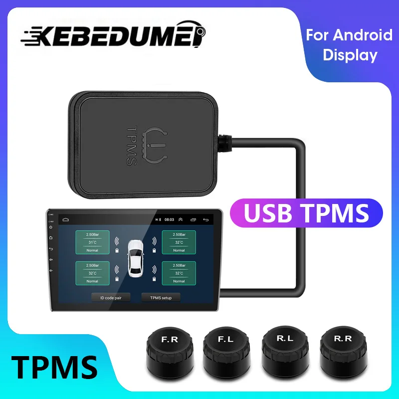 Universal USB Android TPMS TPM TRAK TRAK MONILOPLIVE SYSTÉM ALD MONIPLIVO pre navigačného hráča VAROVANIE VÝSTRAHA PNES PNEY