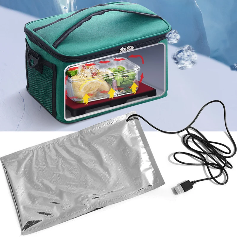 Universal USB Vykurovacia doska 12 V 5V Cestovná kancelária Office Obed Box vyhrievané tesnenie Bento Box Ohriepk