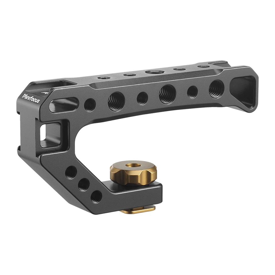 Univerzálna DSLR fotoaparát Horná rukoväť 4 Cold Hot Topánka adaptér pre monitor LED LED LEGS Mikrofón kovová rukoväť Syes
