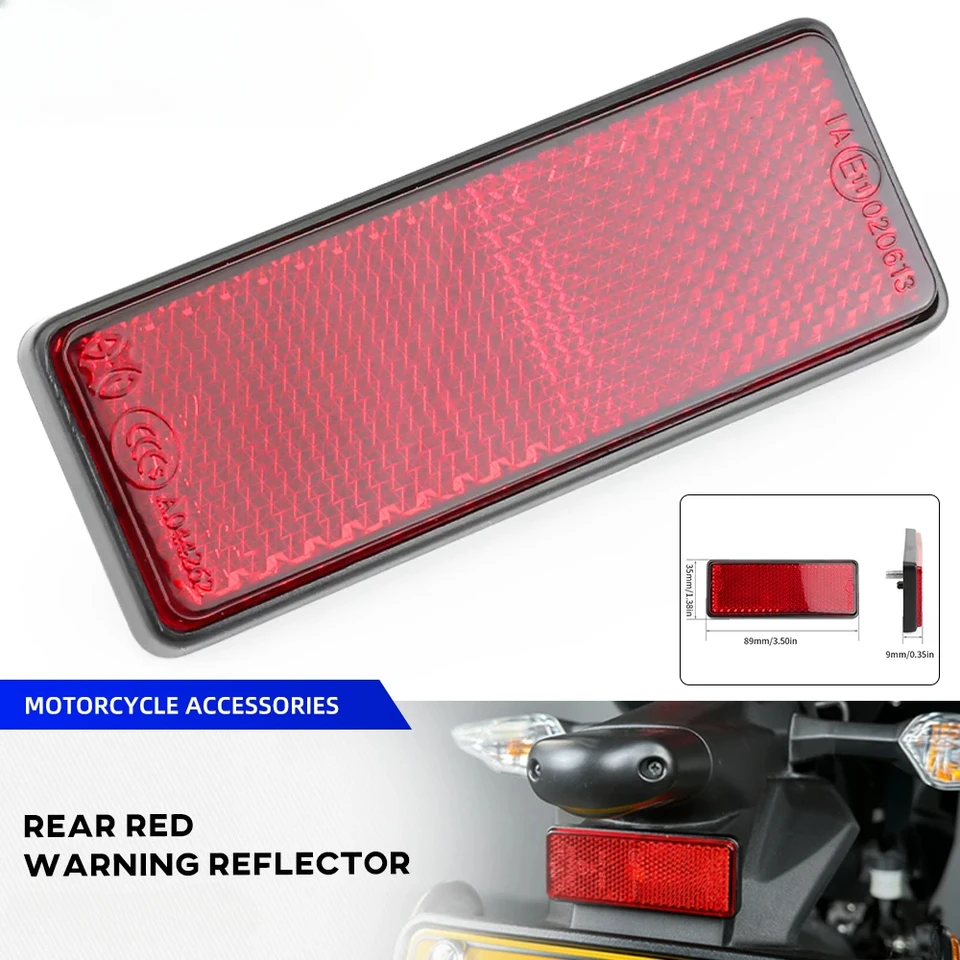 Univerzálna výstražná doska na motocykle Motocykel Obdĺžnikový reflektor výstražný reflektor Motocykel zadný blatník reflexná nálepka