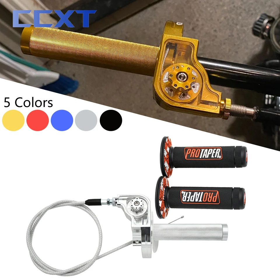 Univerzálne 22 mm M10*1,5 CNC GRIP Nastaviteľné rýchle twister kľučky rukoväte kábla pre väčšinu motocyklových nečistôt ATV