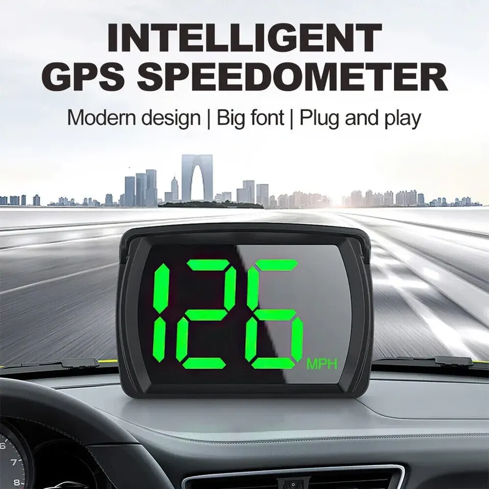 Univerzálne auto Hud y03 hlava nahor nahor rýchlomer GPS 2,8 palca veľké písmo digitálne rýchlostné merače Clock Automotive Automotive Accessories