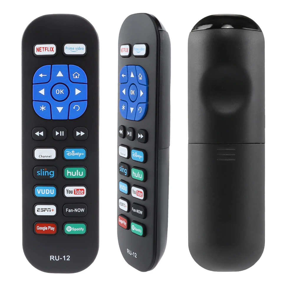 Univerzálne diaľkové ovládanie RU-12 pre všetkých hráčov Roku Box / R-KU s prijímačom IR, nie pre žiadnu R-KU Stick alebo R-KU vstavanú televízor