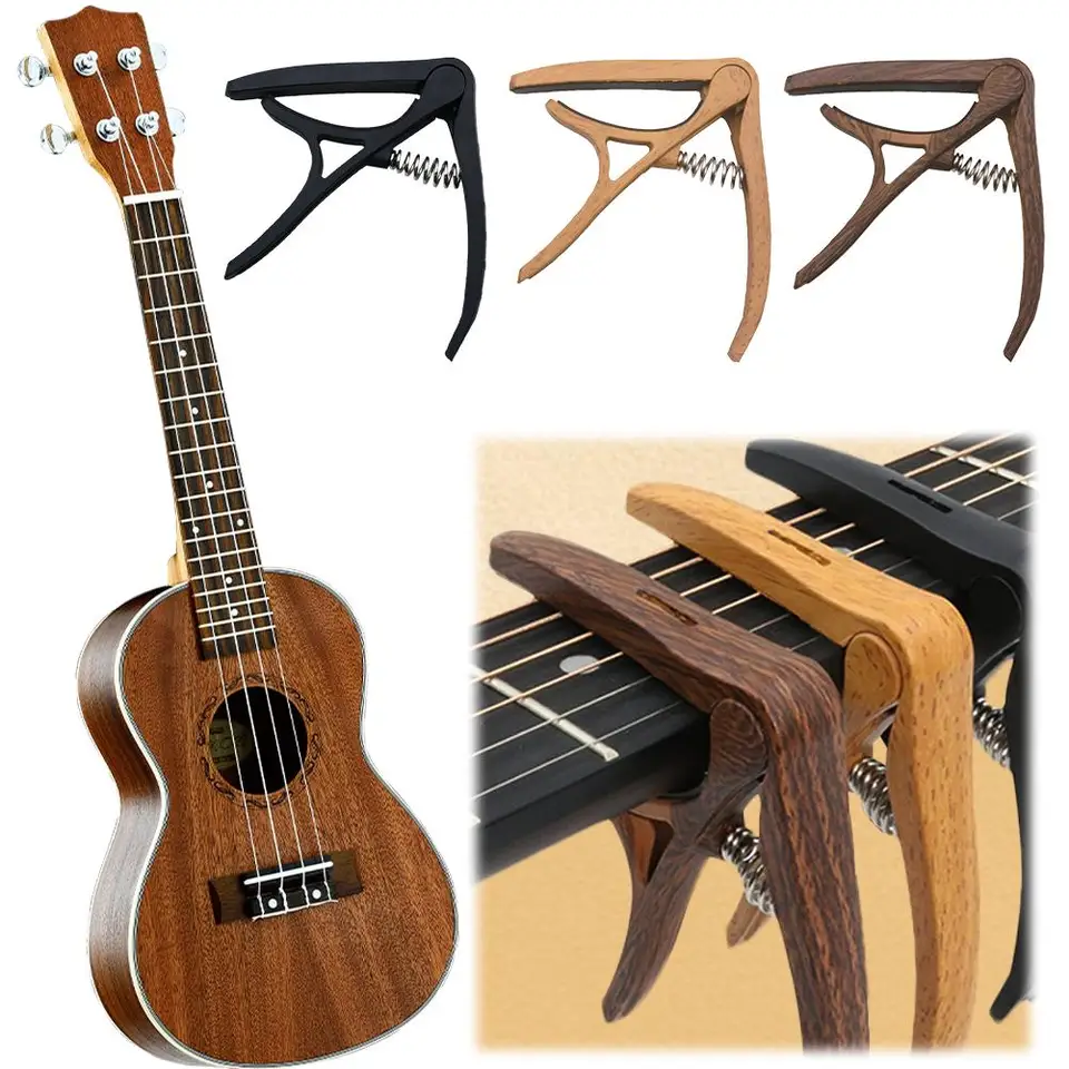 Univerzálne hliníkové Capo akustické gitarové transpozičné klipy Transponujú diely gitarové klipové doplnky i2h0