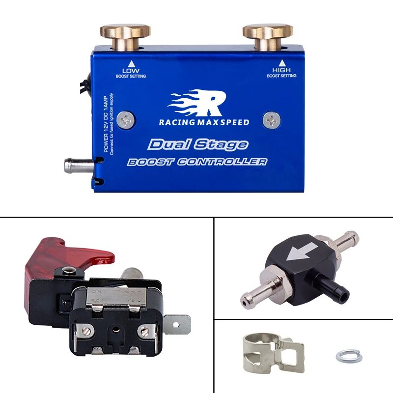 Univerzálne nastaviteľné závodné duálne scénické elektronické turbodúchadlo PSI Boost Controller Kit/W spínač W