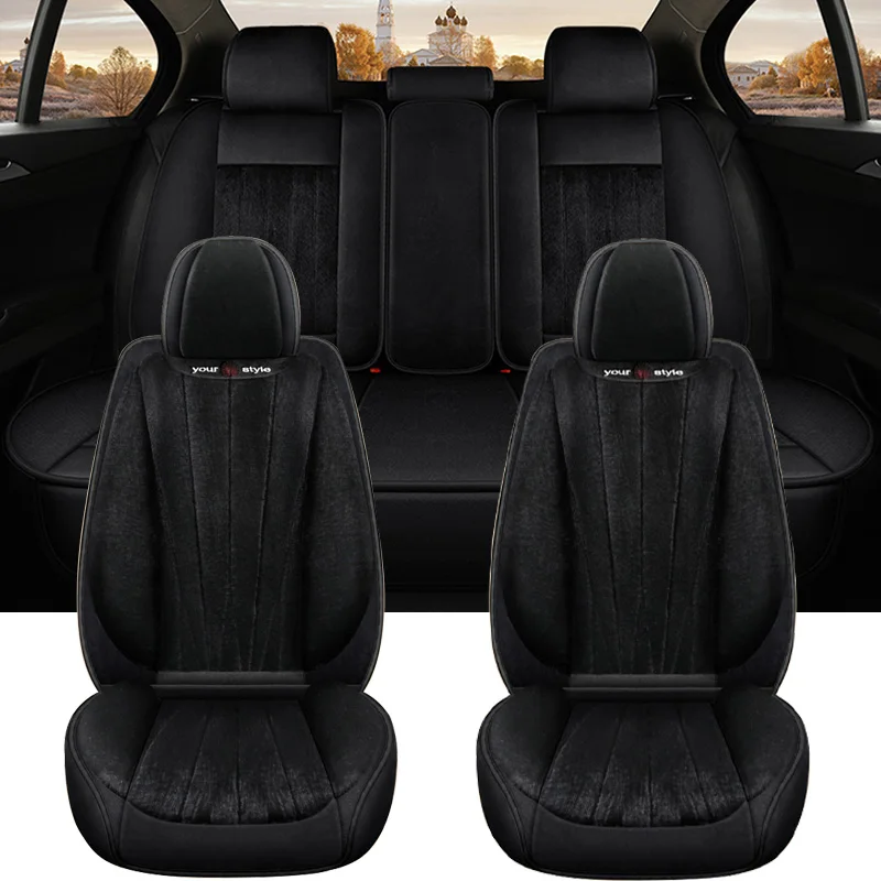 Univerzálne plyšové pokrývky autosedačiek Plné súpravy pre haval f7x H9 f7 Mazda CX3 6 GH CX7 AXELA BMW X5 E53 X1 F48 ZIMNÉ AUTOMOBLE ACCSZORY