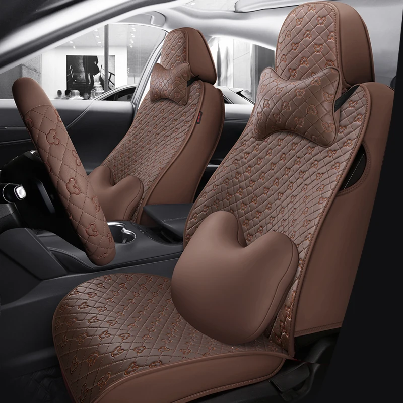 Univerzálne pokrývky autosedačiek pre kožené autosedačky pre FJ Cruiser BMW E92 Ford Focus Opel Zafira B Peugeot 308 Astra H Ochranca autosedačky