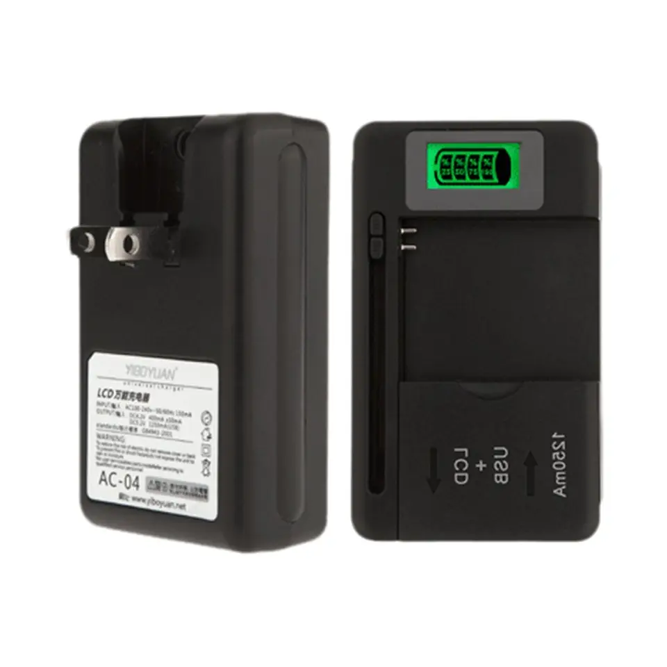 Univerzálne pre mobilné telefóny LCD indikátor obrazovky LCD Display Desktop Charger Mobile Battery Nabíjač USB port USB