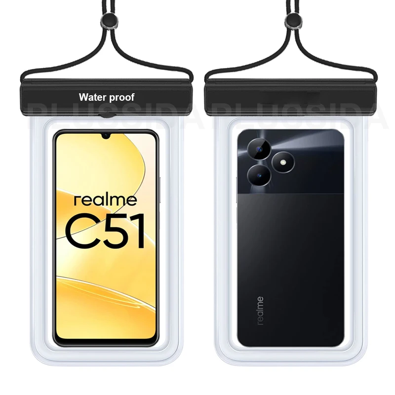Univerzálne vodotesné vrecko pre Realme C51 C53 C55 C67 C33 Puzdro pre telefón pre Realme 11 10 12 Pro+ Poznámka 50 GT NEO 5 Vodný pokryt