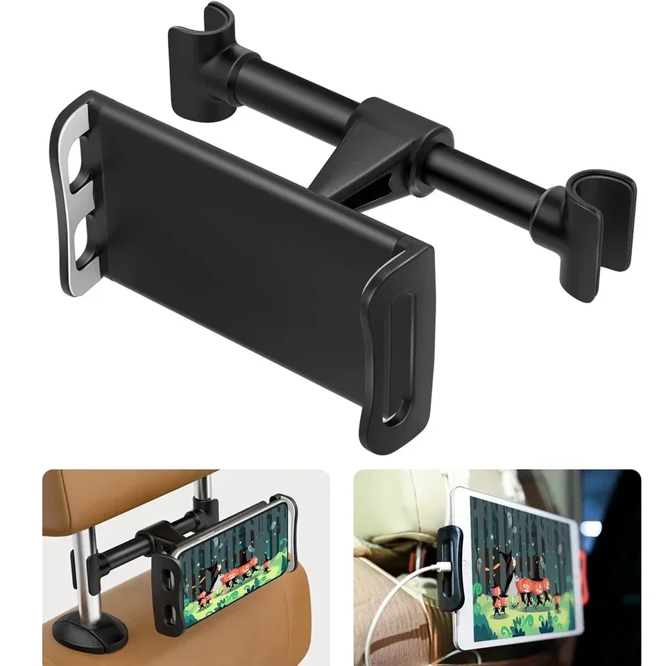 Univerzálne zadné sedadlo vozidla Hladka hlavy držiaka pre iPad Air 1 2 4-11 palce 360 ​​Rotácia Mini tableta PC