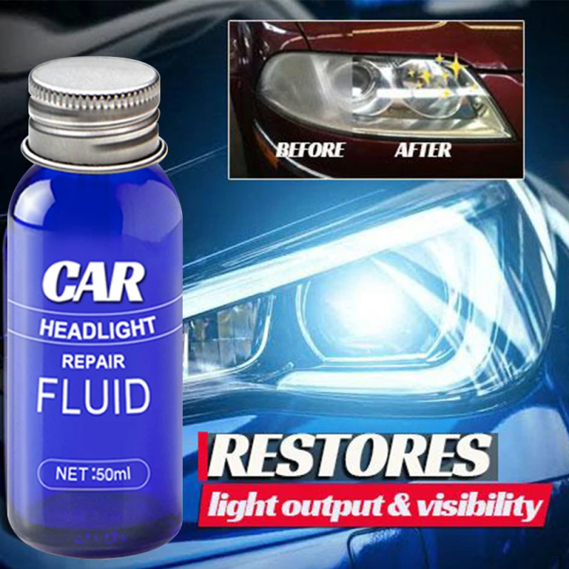 Univerzálne čistiace sady svetlometov automobilu Automatické svetlomety Odstráňte žlté leštiace poťahové súpravy na umývanie príslušenstva 10/30/50 ml