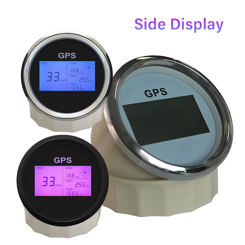 Univerzálny 85 mm digitálny GPS rýchlomer 7 Colors podsvietenia LCD Rýchlostný prehľad o počítačov