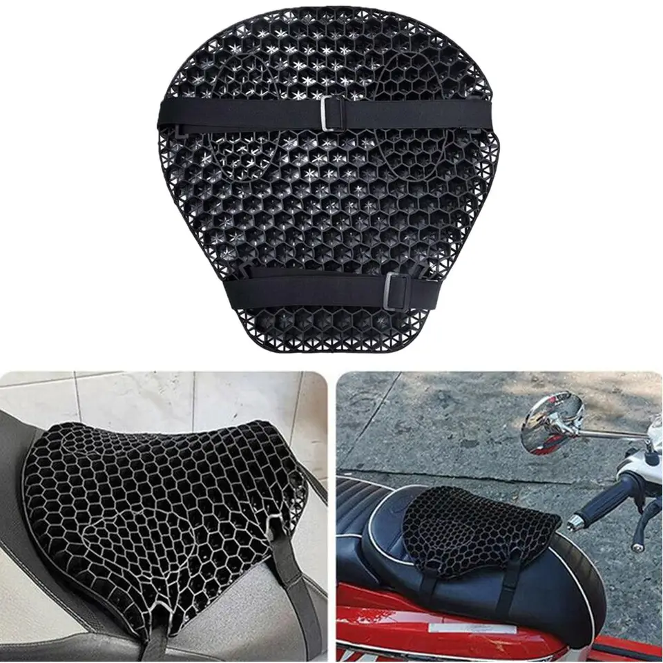 Univerzálny anti sklz Pohodlný gél Honeycomb Motocykel sedadlo vankúše Motobike príslušenstvo sedadlo