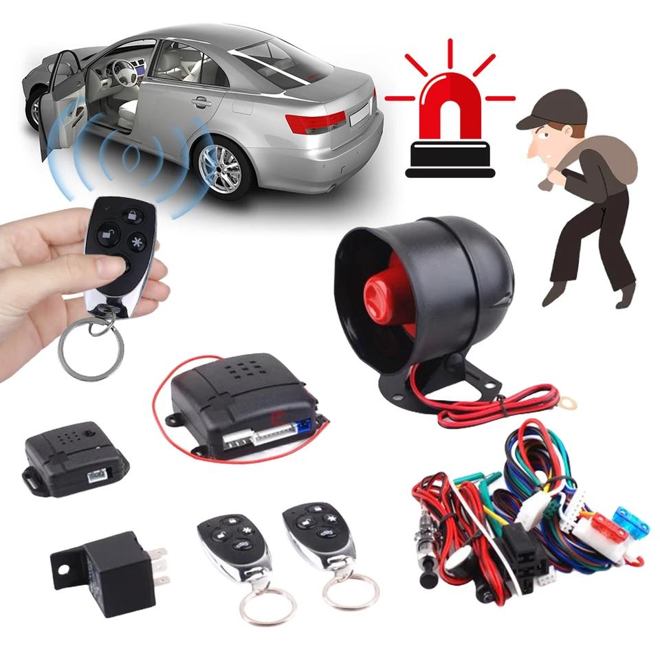Univerzálny automobil automatický zlodej alarm Programovateľné Programovateľné diaľkové ovládanie dverí Zamknutie vozidla bezkľúčový vstupný systém proti krádeži
