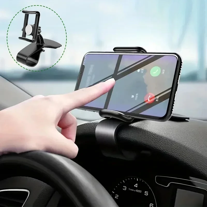 Univerzálny držiak na auto držiak automobilov Otočiteľný prístrojový panel Dashboard Clip Mount GPS držiak Car Mobile Phone Podpora v aute pre iPhone 15 14