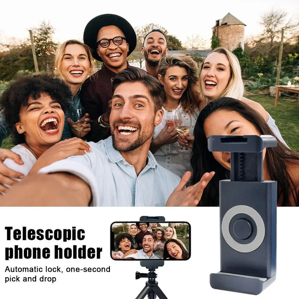 Univerzálny držiak telefónu Vertikálne natáčanie Phonemount statív držiaka s Cold Thoe Telefón Clip Clamp Vlog Video
