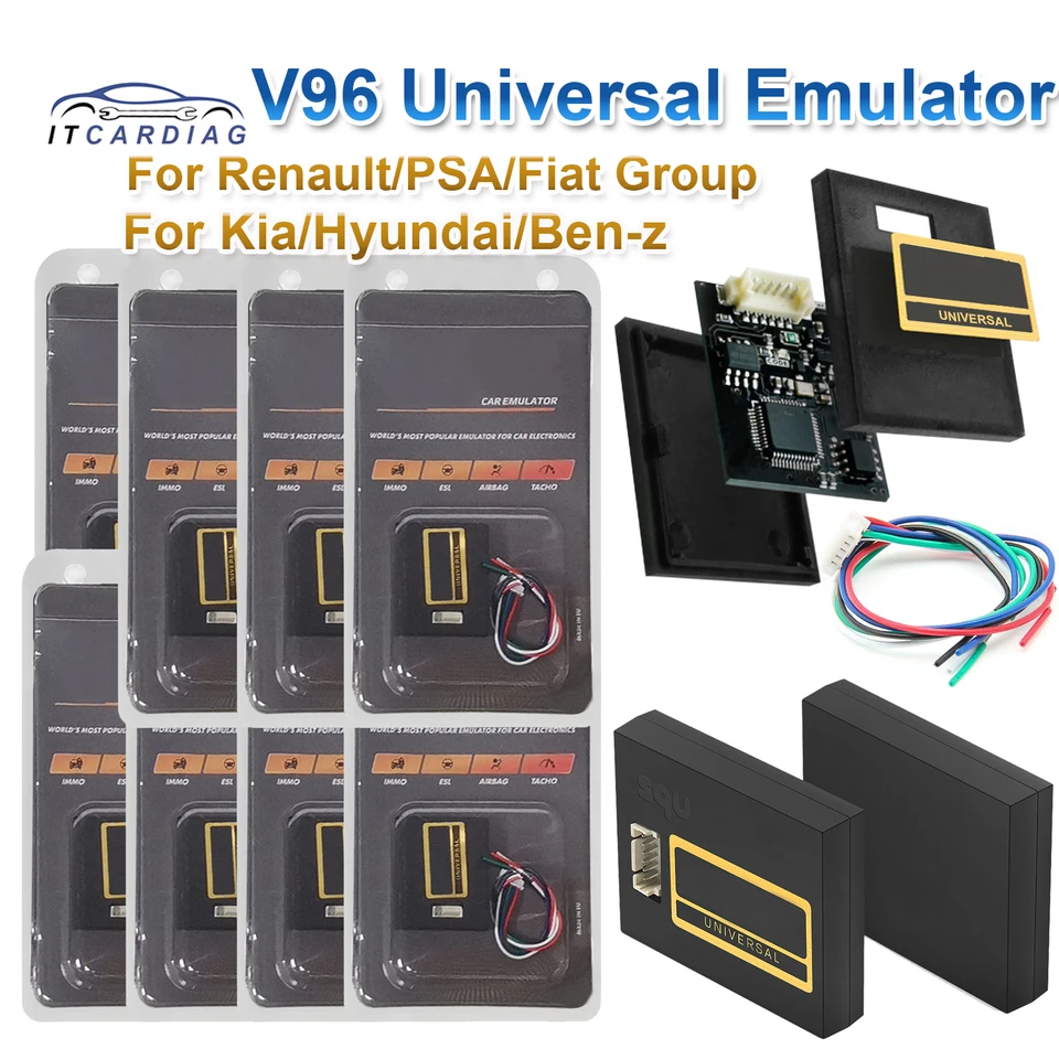 Univerzálny emulátor automobilov V96 pre Renault Group Juli V96 Immo Off Emulator Immobilizer/ESL/ELV/Airbag/Tacho CR2 CR1.7 CR1.2 ME 2.8