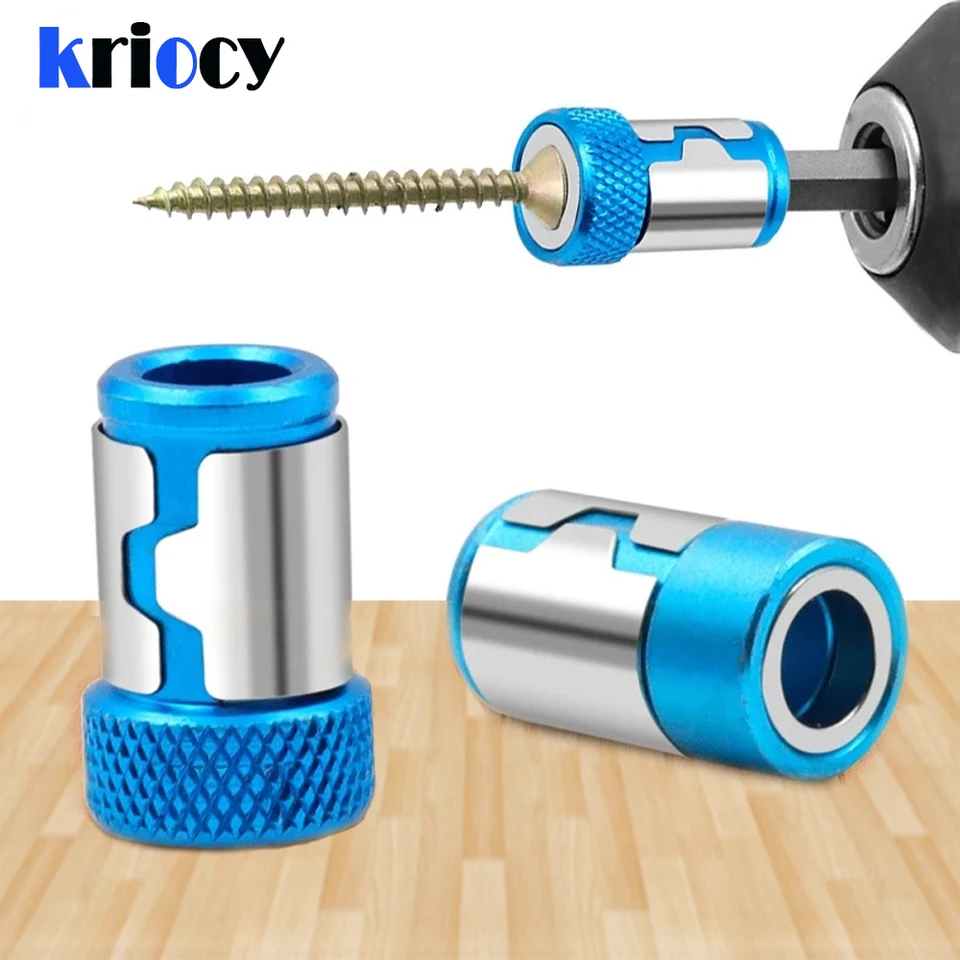 Univerzálny magnetický prsteň 1/4 ”kovový skrutkovač bit Magnetický prsteň pre 6,35 mm stopky proti korózii vŕtačky Bit Magnet Výkonný prsteň