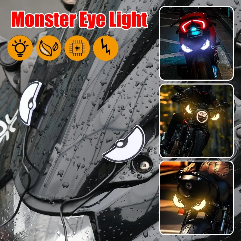 Univerzálny motocykel LED Devil'eyes Light Night Bezpečnosť ŠPÍška Dekoratívne skrutkové svetlo Moto modifikovaná signálna žiarovka Zostava signálu